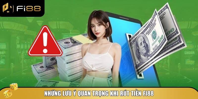 Người chơi cần lưu ý một số vấn đề quan trọng khi rút tiền Fi88