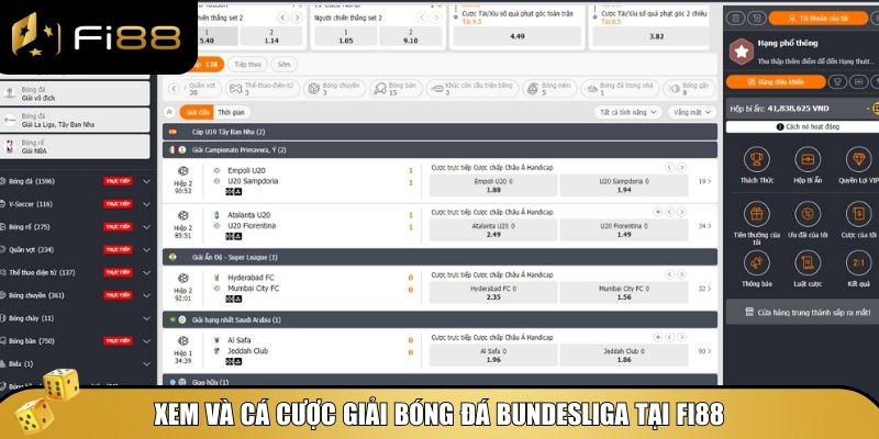 Cách xem và cá cược giải bóng đá Bundesliga tại nhà cái Fi88